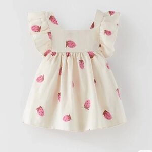 Zara Pink Strawberry Diaper Cover Set